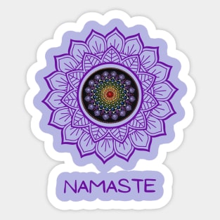 Namaste Seven Chakras Song of Harmony Mandala. Sticker